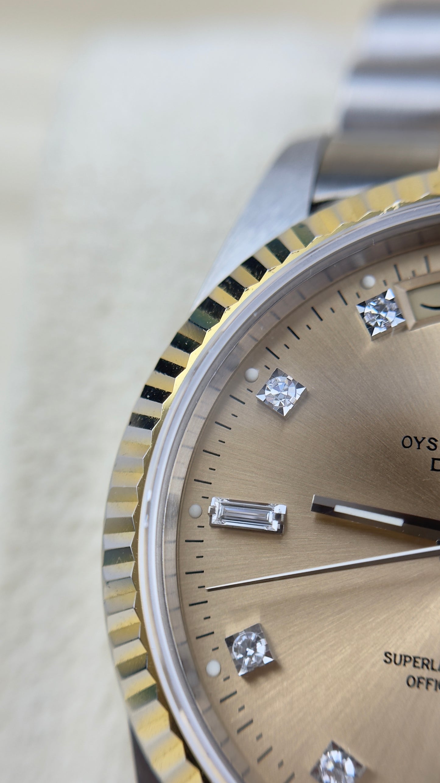 Rolex Day-Date 36mm Tridor with Diamond Numerals – Ref. 18239