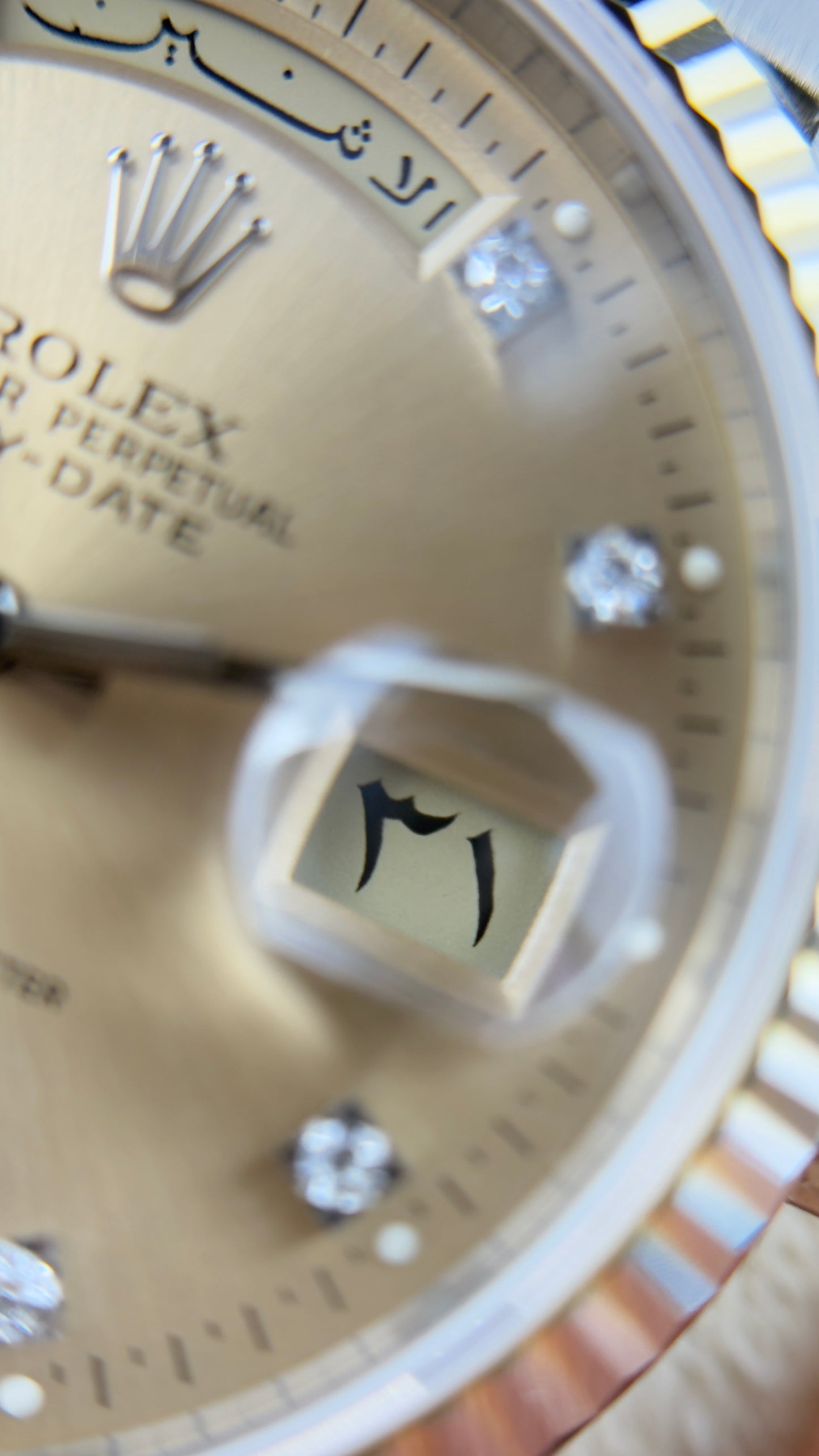 Rolex Day-Date 36mm Tridor with Diamond Numerals – Ref. 18239