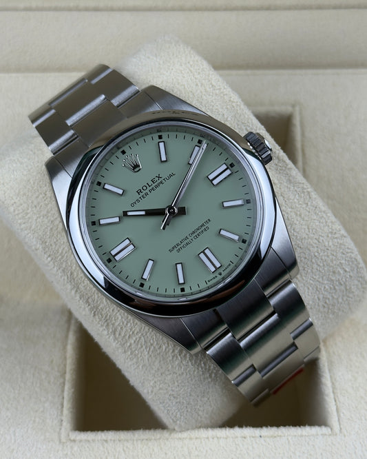 Rolex Oyster Perpetual Pistachio Green- 41mm - Ref : 134300-0006