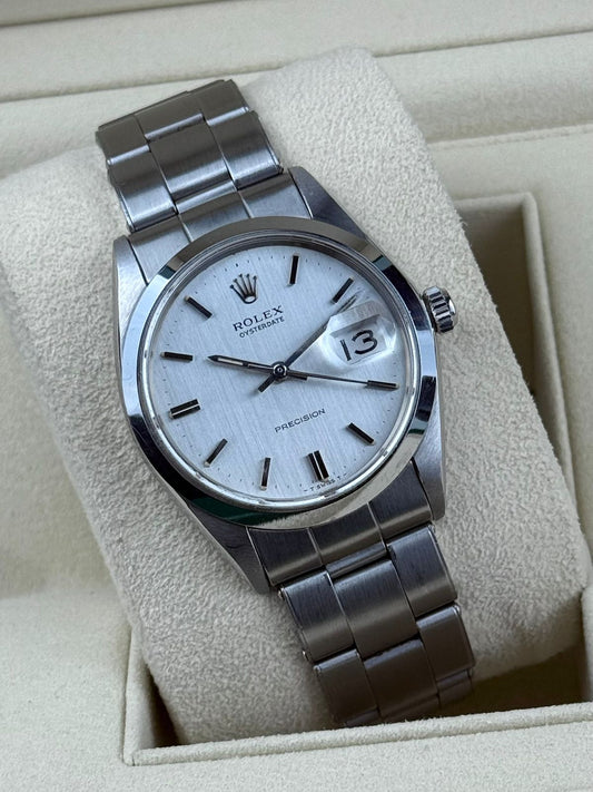 Rolex Oysterdate 34MM Silver 6694 –