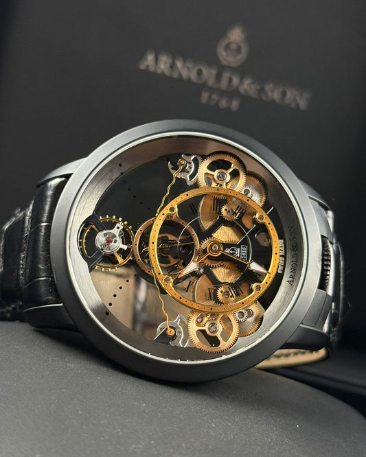 Arnold & Son Time Pyramid Black Limited Edition - 44.6MM - Ref : 1TPBS.R01A.C124B