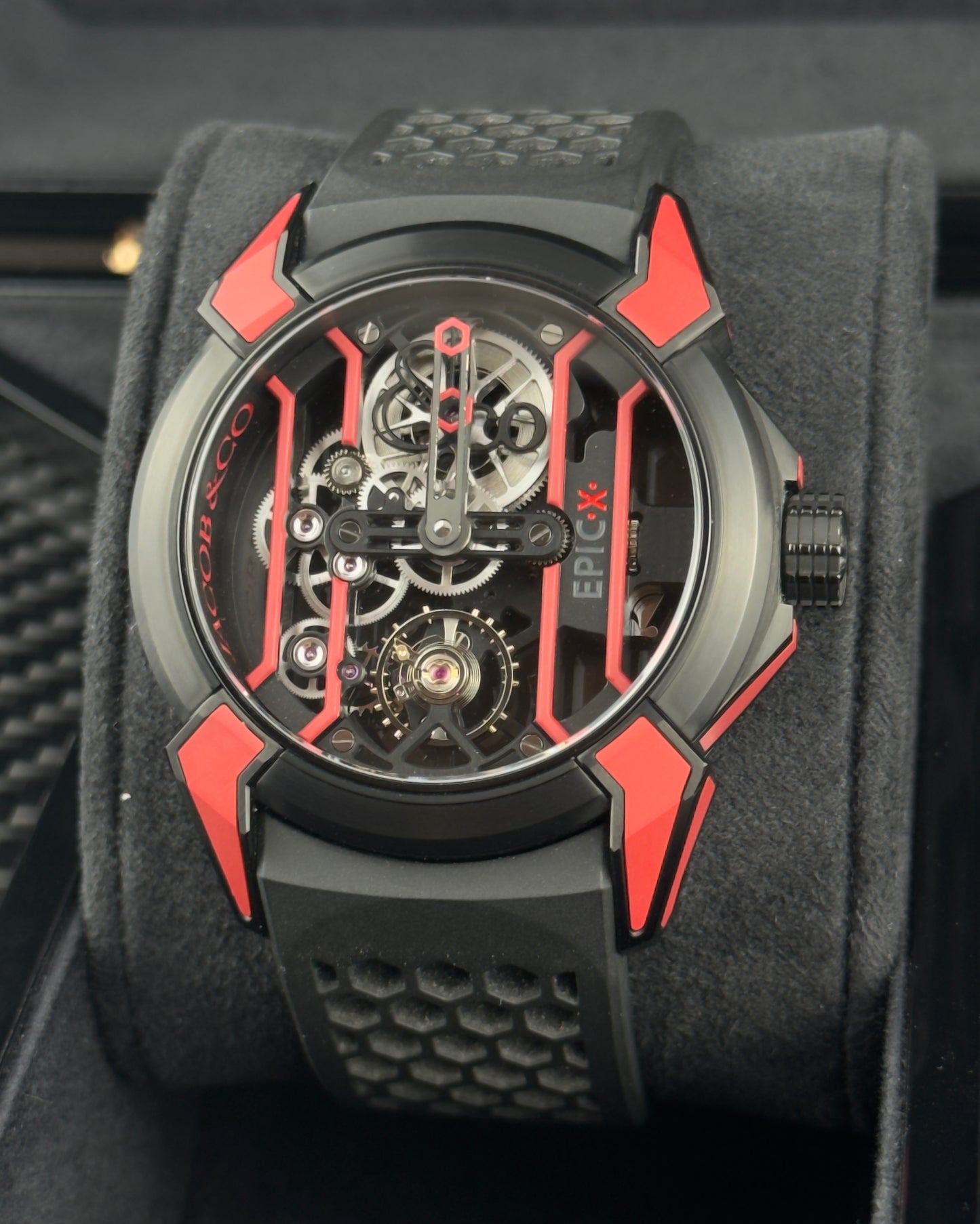 Jacob & Co Epic x Skeleton Red - 44MM - EX100.21.RR.RW.ALA4A