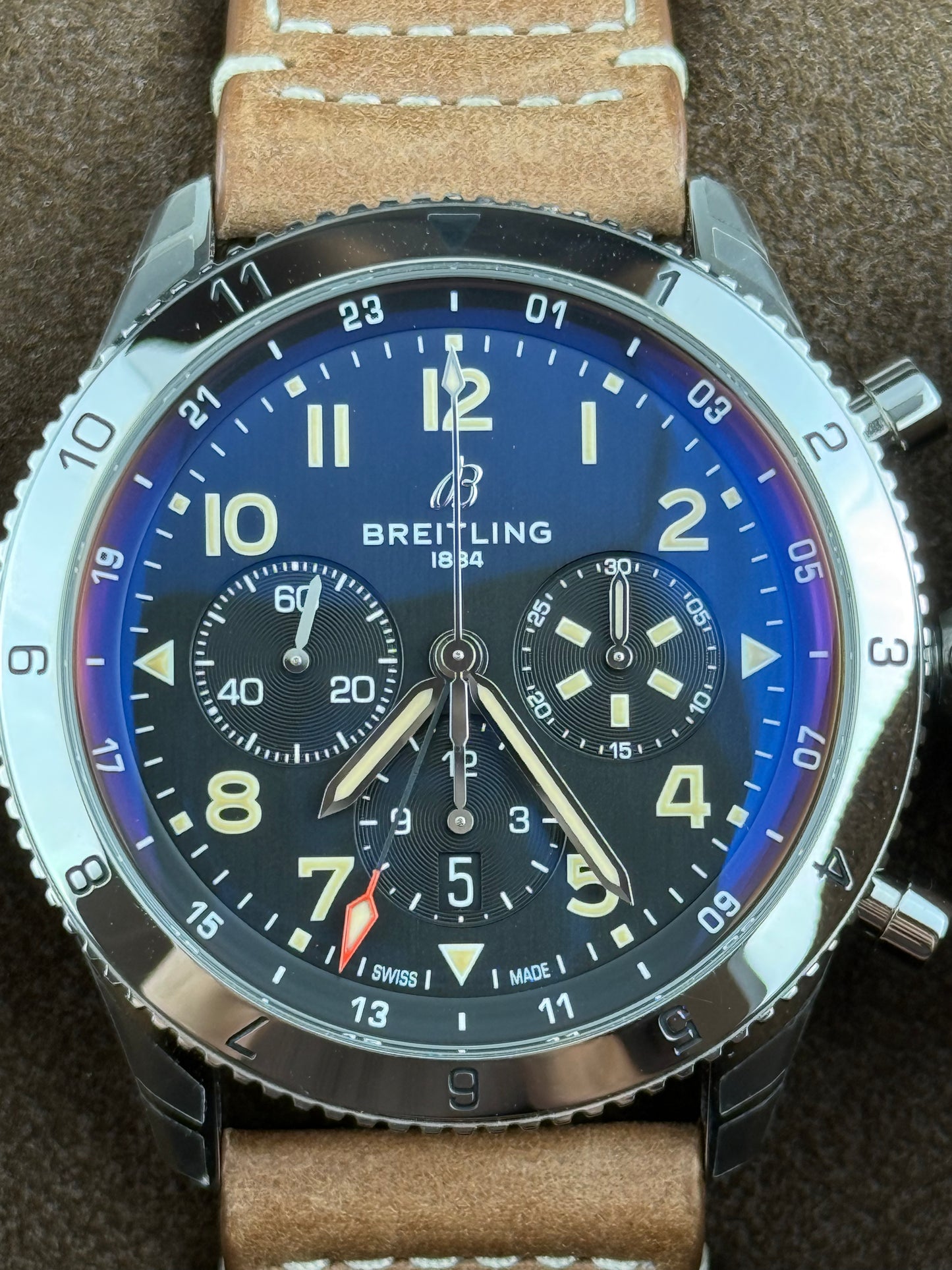 Breitling Super AVI Chronograph GMT - 46MM - Ref : AB04453A1B1X1
