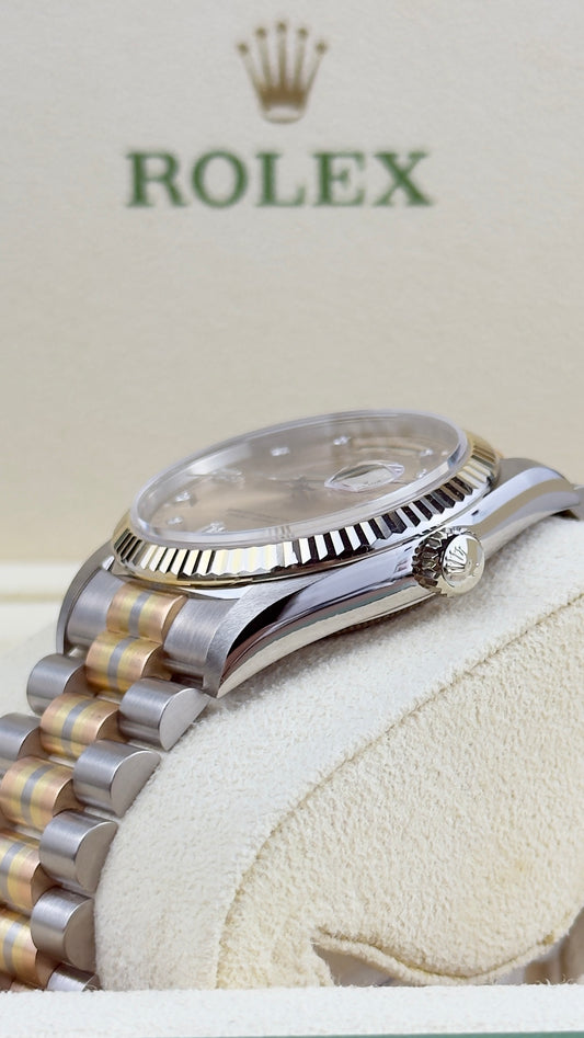 Rolex Day-Date 36mm Tridor with Diamond Numerals – Ref. 18239