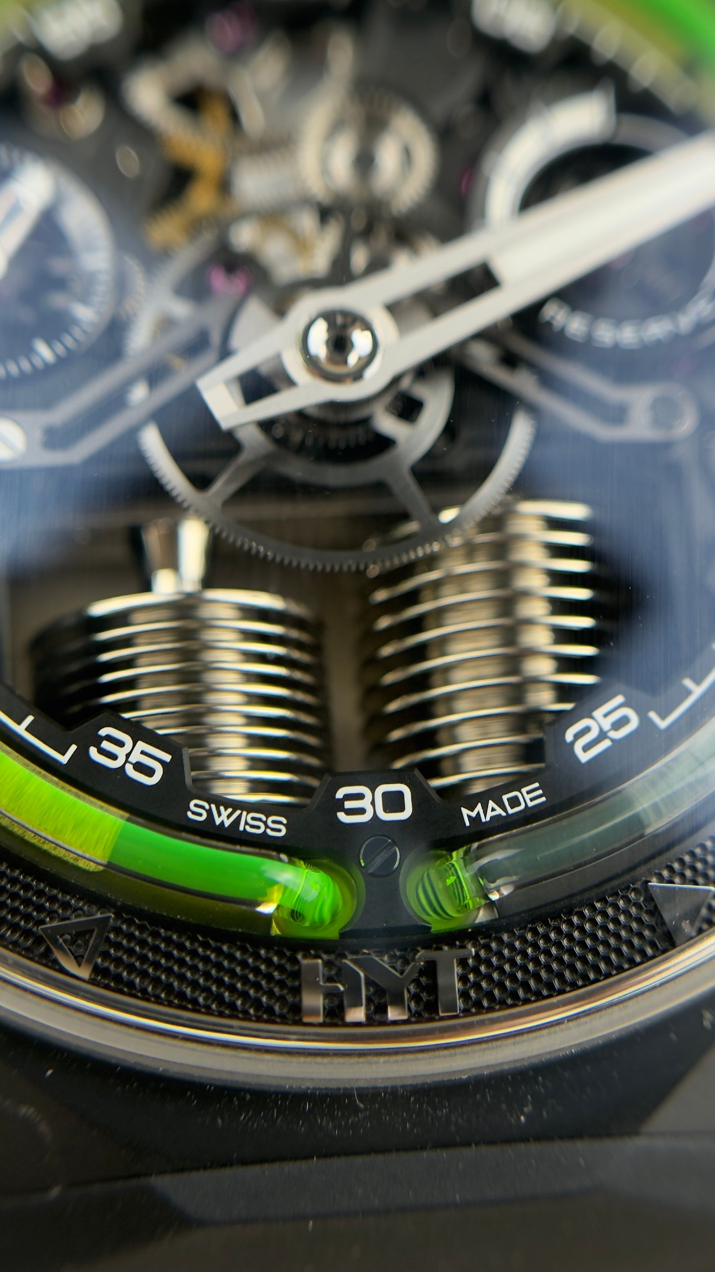 HYT S1 Titanium DLC Green - 45MM - Ref;  H03419-A