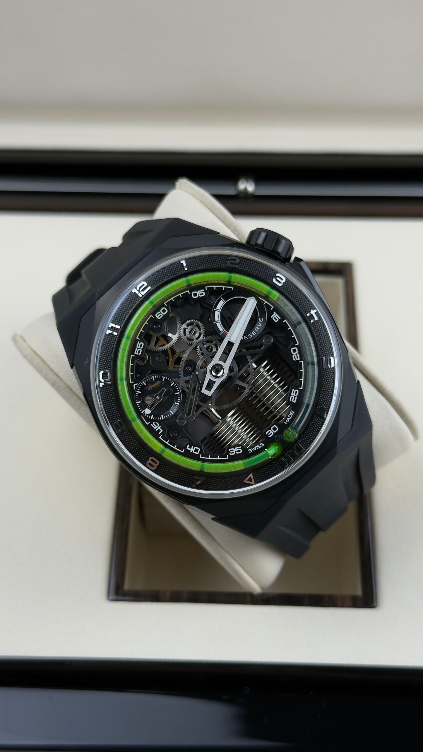 HYT S1 Titanium DLC Green - 45MM - Ref;  H03419-A