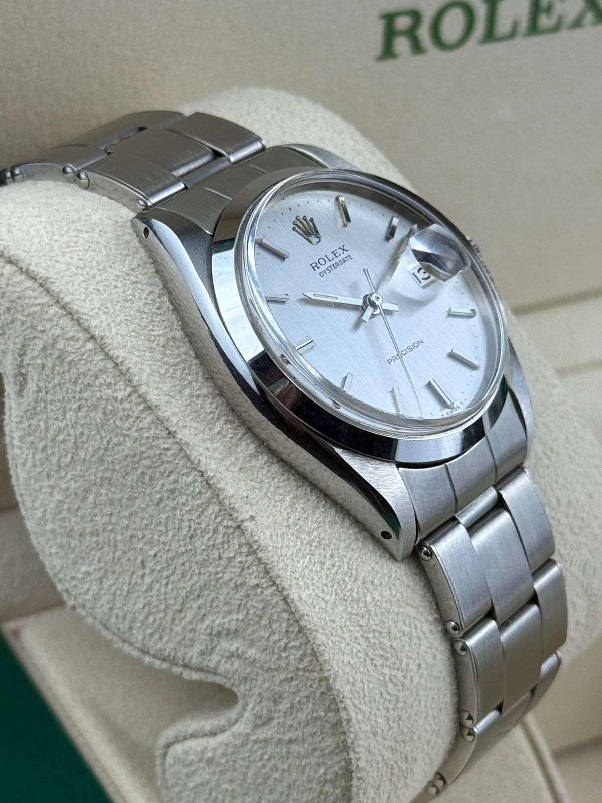 Rolex Oysterdate 34MM Silver 6694 –