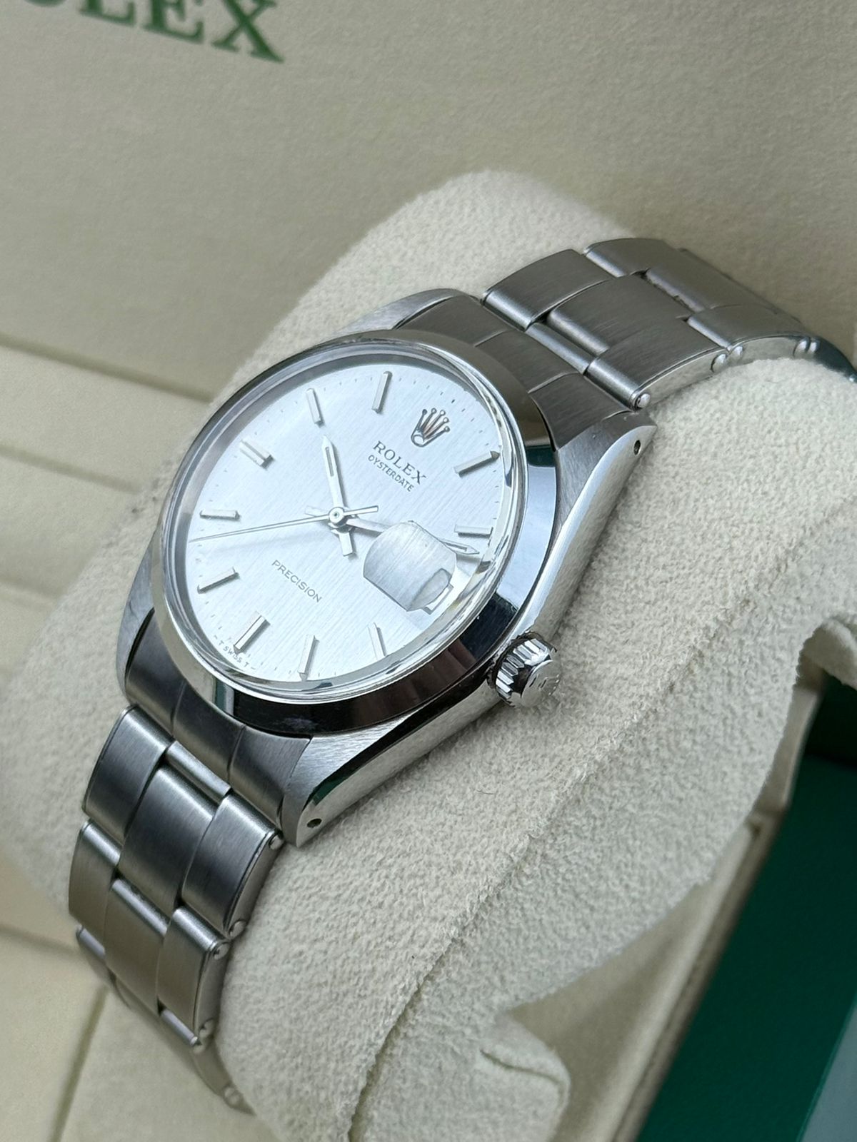 Rolex Oysterdate 34MM Silver 6694 –