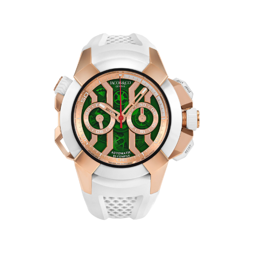 Jacob & Co. Epic X Chrono R/G Green dial - 47mm - Ref; EC312.42.PB.GN.AHB4D