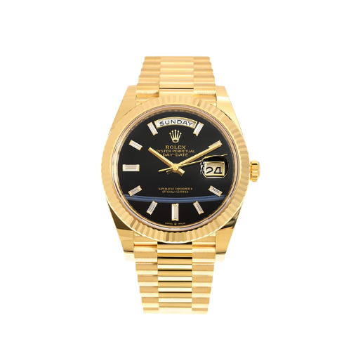Rolex Day-Date black onyx baguette - 40mm - Ref; 228238-0059