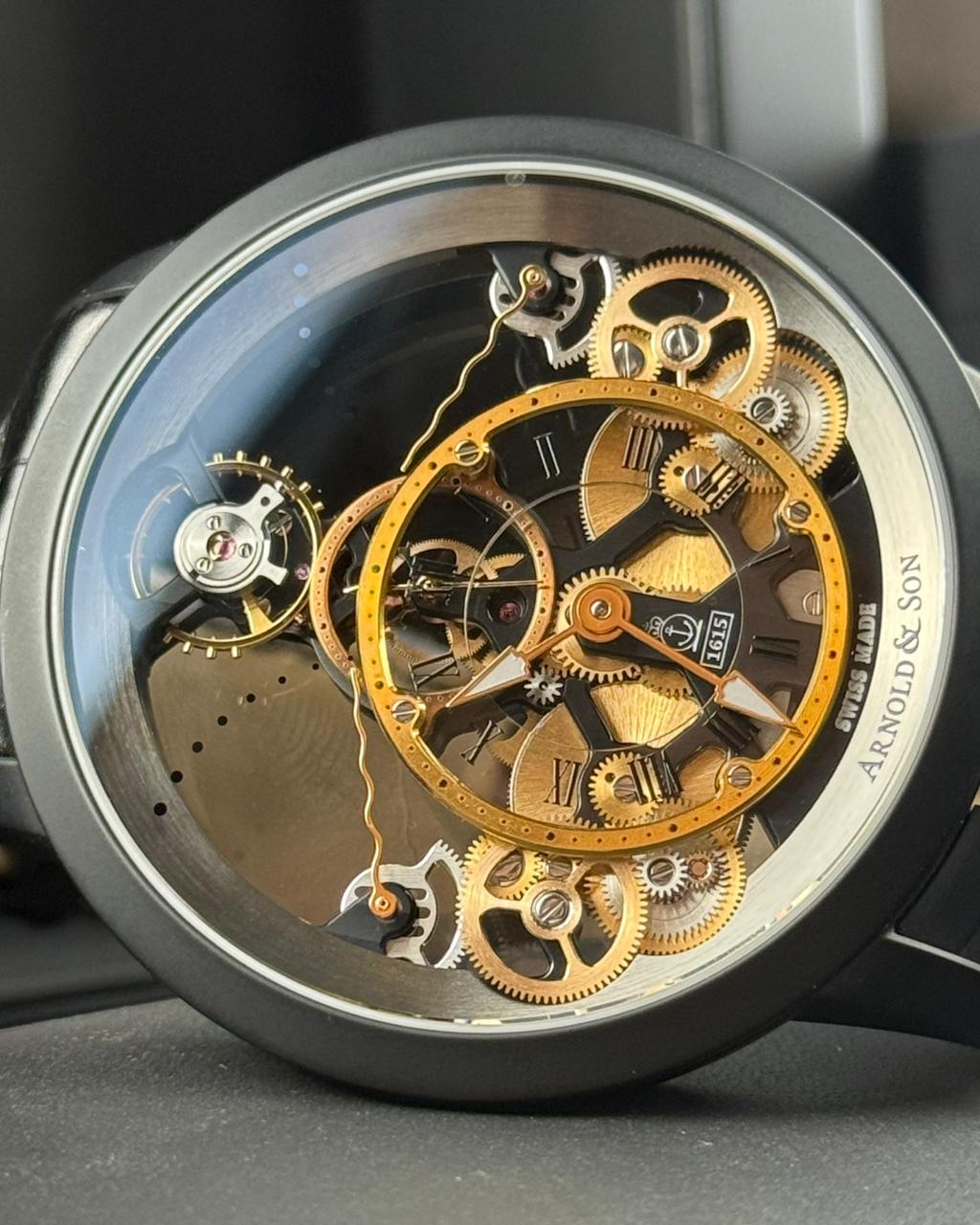 Arnold & Son Time Pyramid Black Limited Edition - 44.6MM - Ref :  1TPBS.R01A.C124B