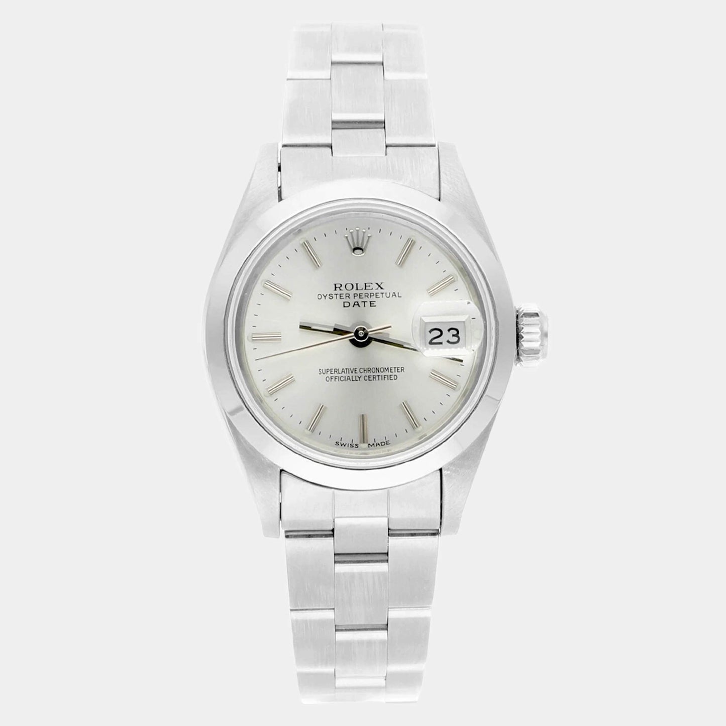 Rolex Oysterdate 34MM Silver 6694 –