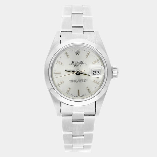 Rolex Oysterdate 34MM Silver 6694 –